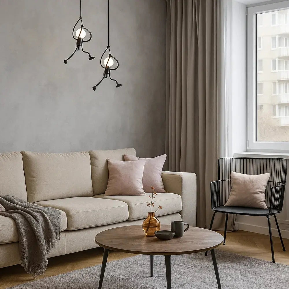 Luminaire Suspension Design <br> Bonhomme Suspendu | Ironman | Delvanie