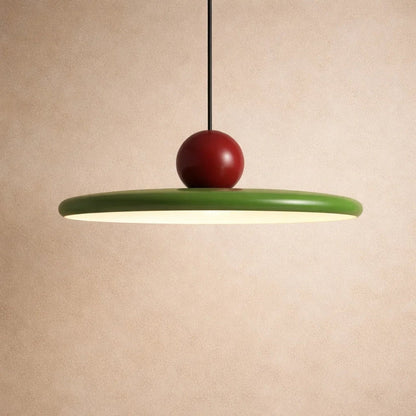 Luminaire Suspension Industriel - Disque Sculptural Laqué | Orbarys -  |   Delvanie