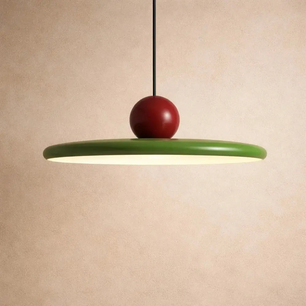 Luminaire Suspension Industriel - Disque Sculptural Laqué | Orbarys -  |   Delvanie