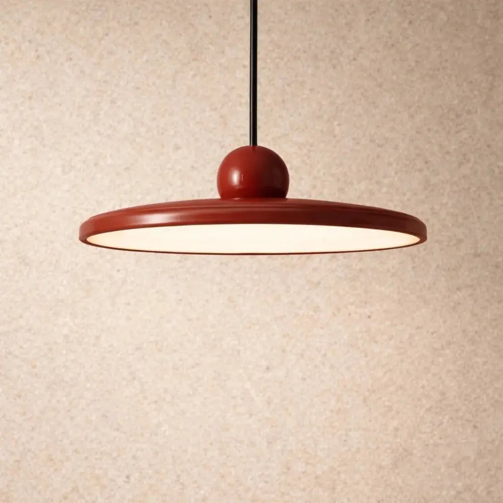 Luminaire Suspension Industriel - Disque Sculptural Laqué | Orbarys -  |   Delvanie