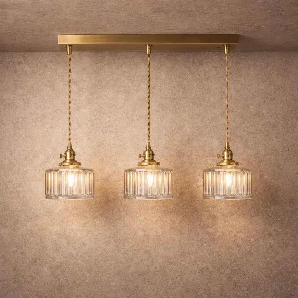 Luminaire Suspension Verre - Verre Cylindrique Vintage | Verrelia -  |   Delvanie