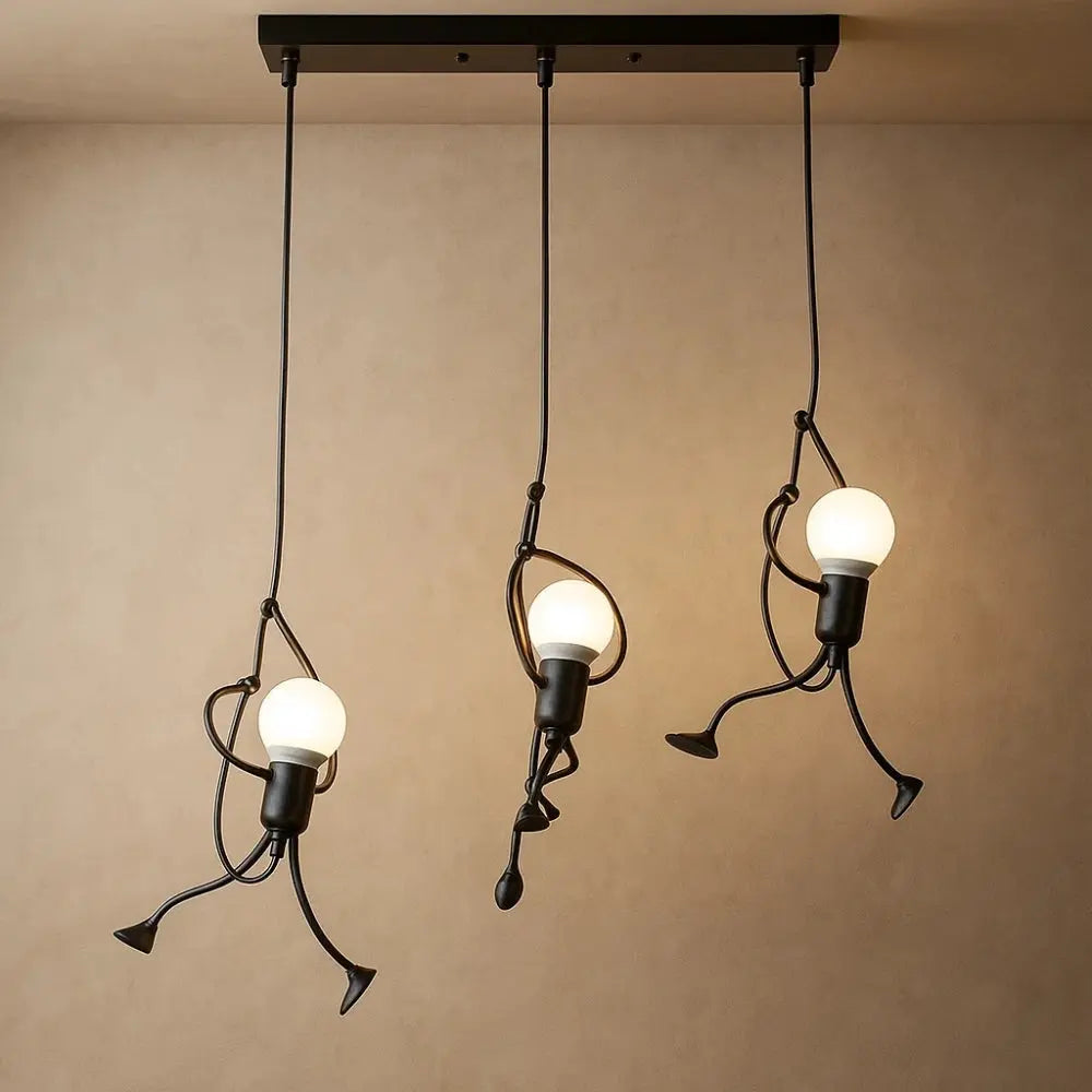 Luminaire Suspension Design <br> Bonhomme Suspendu | Ironman | Delvanie