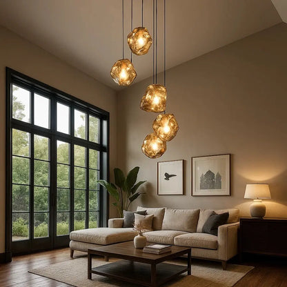 Suspension Luminaire Design - Halo Acrylique Raffiné | Luméor -  |   Delvanie