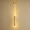 Lustre moderne Sumiro en laiton doré, version une lumière