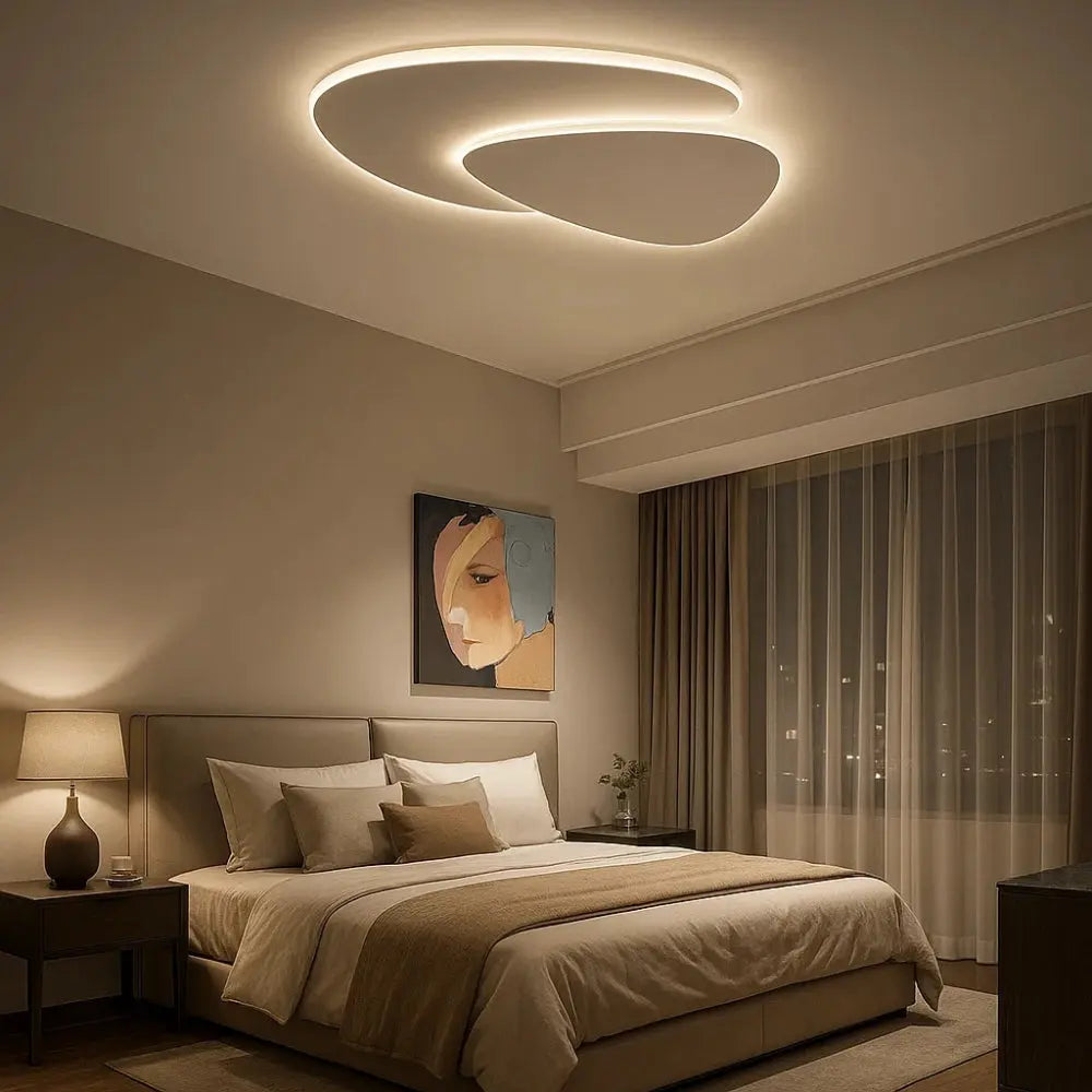 Plafonnier LED <br> Éclat Minimaliste | Solara -  |   Delvanie