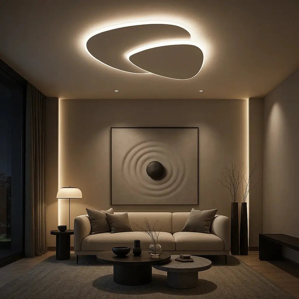 Plafonnier LED <br> Éclat Minimaliste | Solara -  |   Delvanie