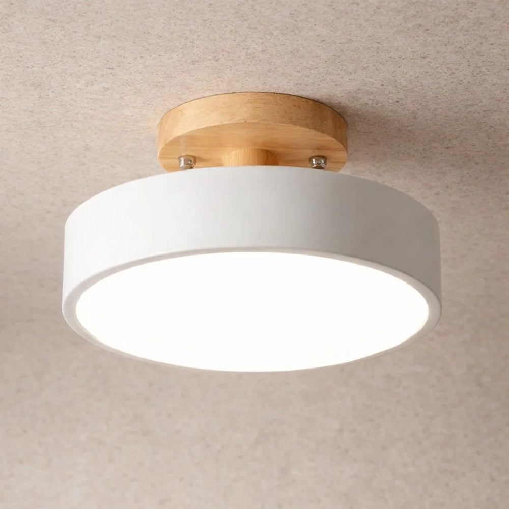 Plafonnier LED en Bois - Éclat Chaleur Nordique | Norhalis -  |   Delvanie