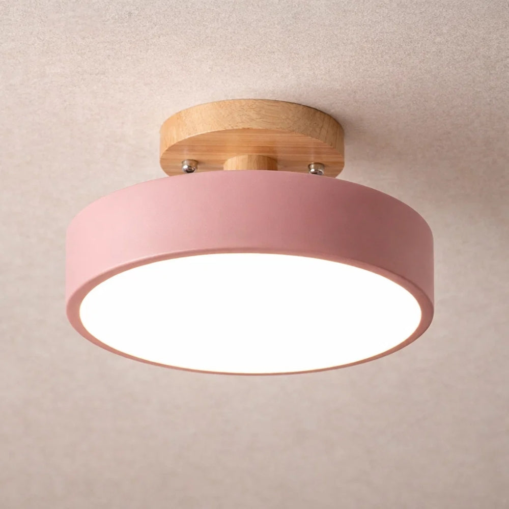 Plafonnier LED en Bois - Éclat Chaleur Nordique | Norhalis -  |   Delvanie