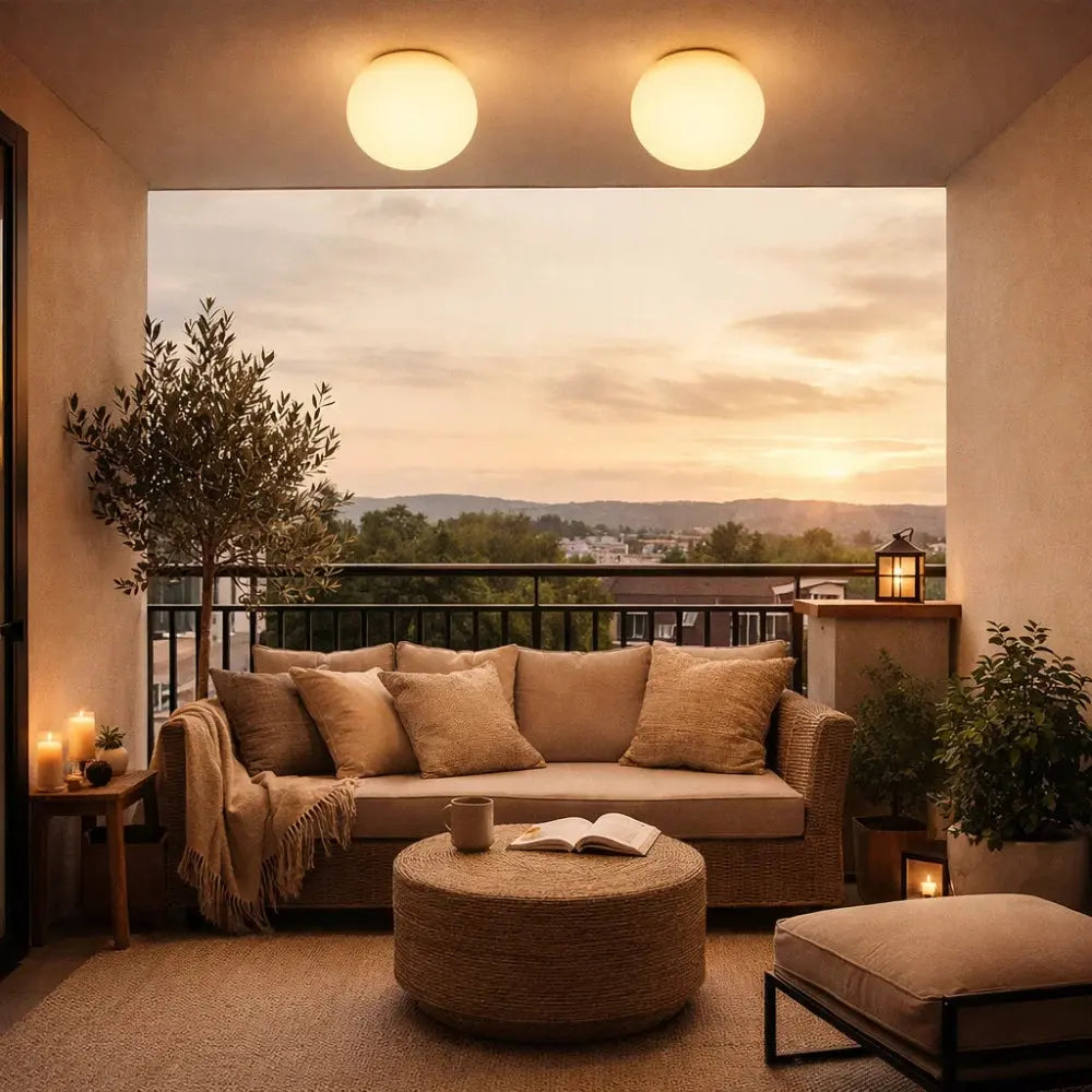 Plafonnier Led Rond - Opalin Pureté Sereine | Opaluna -  |   Delvanie