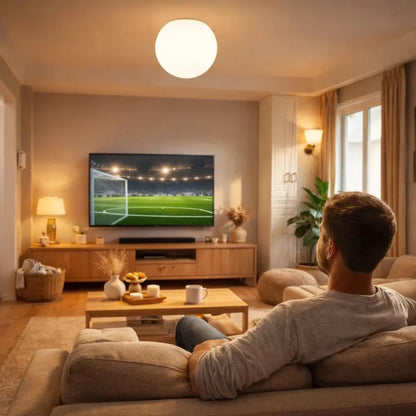 Plafonnier Led Rond - Opalin Pureté Sereine | Opaluna -  |   Delvanie