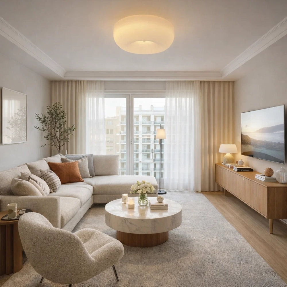 Plafonnier Led Salon - Nuage Sculptural Japandi | Naelora -  |   Delvanie