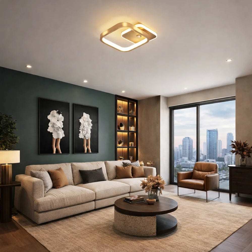 Plafonnier Leds - Halo Sensoriel Moderne | Lumivra -  |   Delvanie