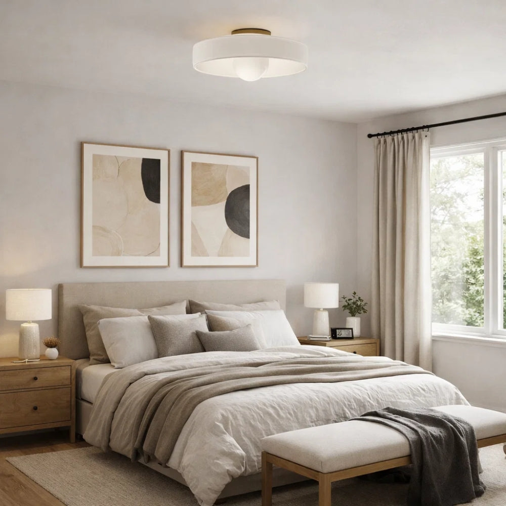 Plafonnier Luminaire Led - Halo Solaire Contemporain | Heliora -  |   Delvanie