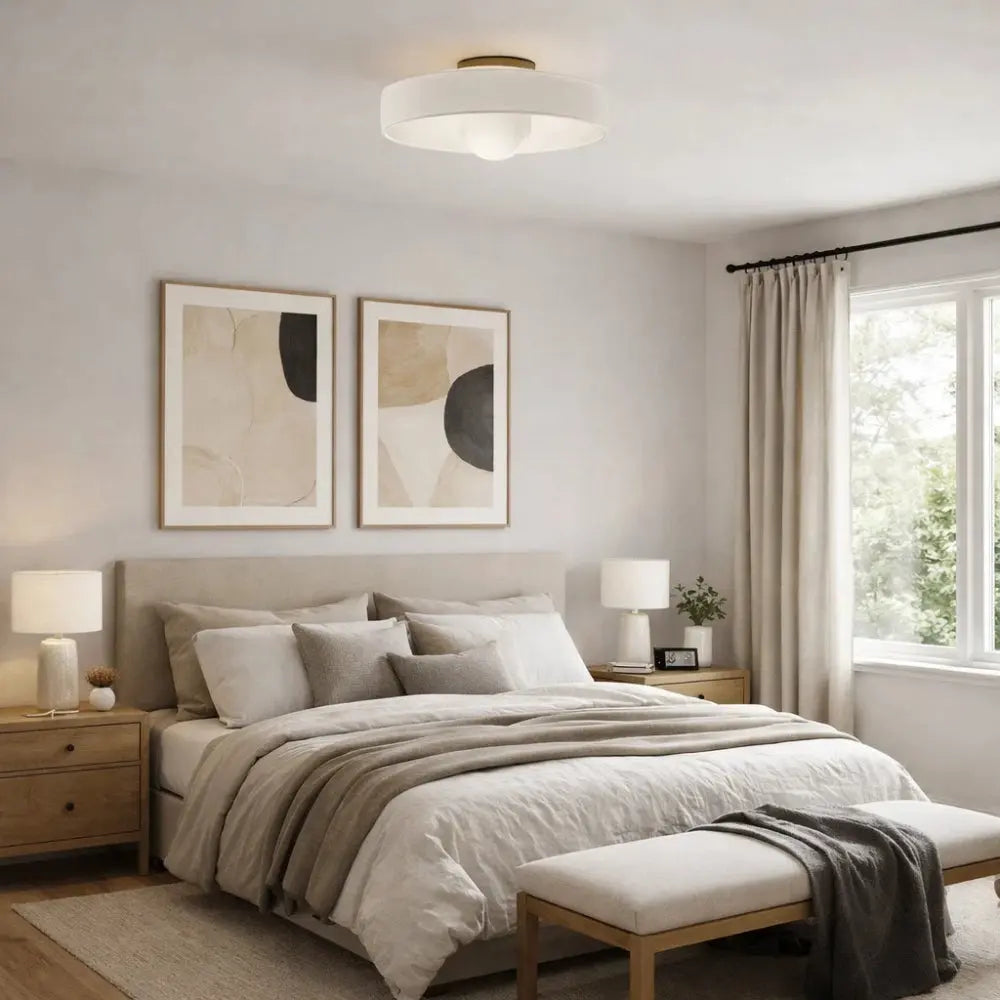 Plafonnier Luminaire Led - Halo Solaire Contemporain | Heliora -  |   Delvanie