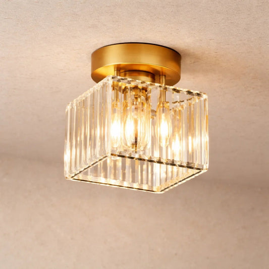 Plafonnier en Verre - Éclat Cristal Noir | Lyressa -  |   Delvanie