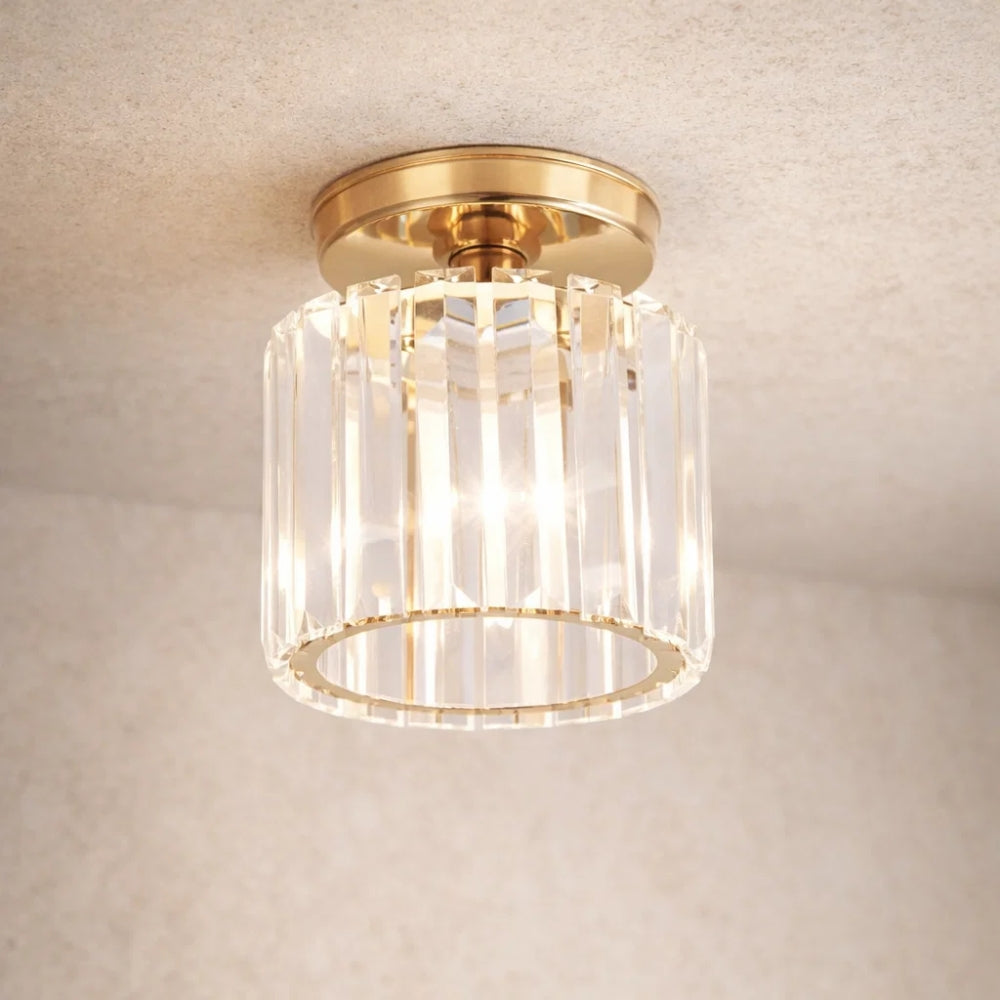 Plafonnier en Verre - Éclat Cristal Noir | Lyressa -  |   Delvanie