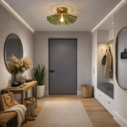 Plafonnier en Verre - Pétales Lumineux Sculptés | Elvaris -  |   Delvanie