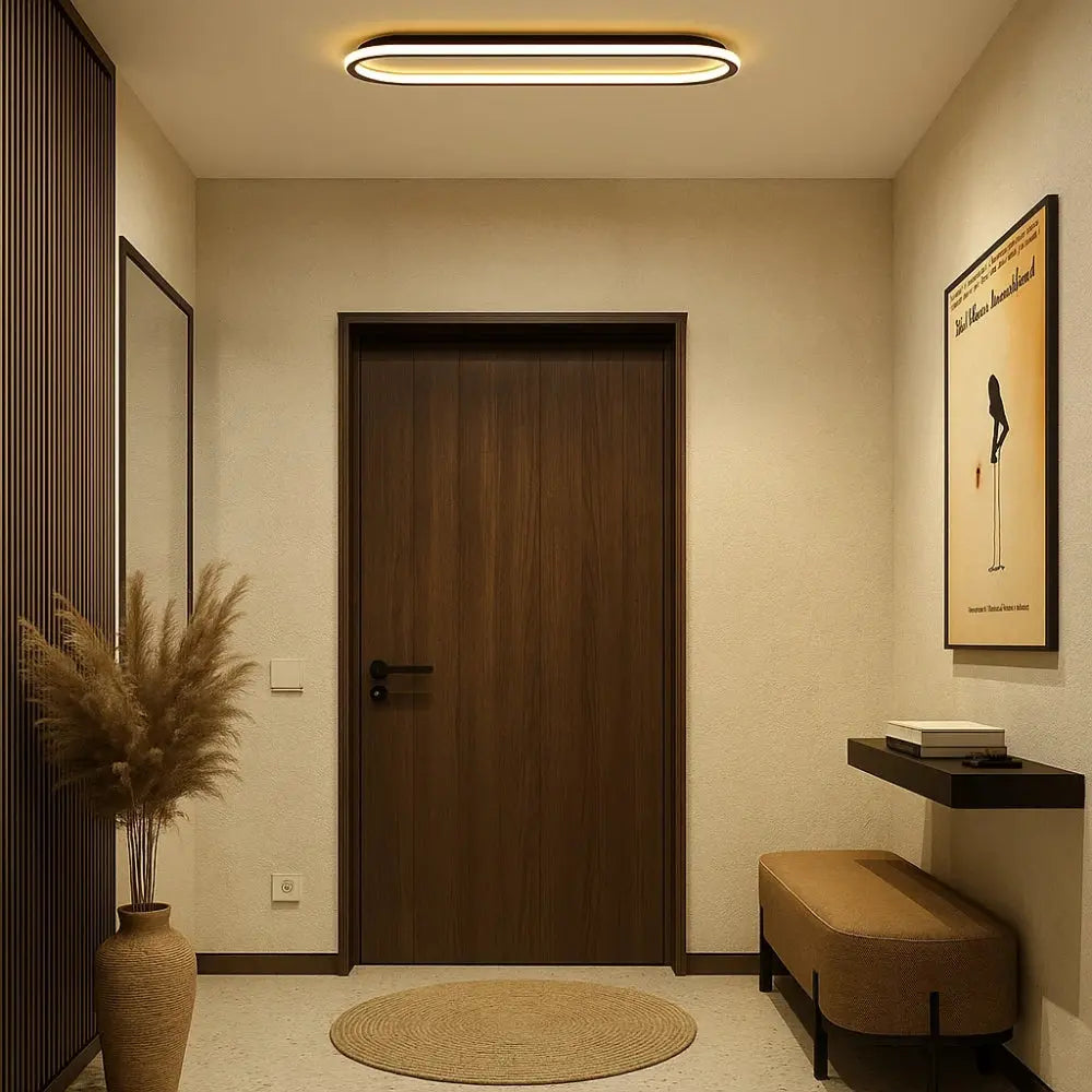 Plafonnier À Led - Ligne Lumineuse Contemporaine | Lynéor -  |   Delvanie