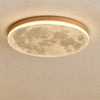 Plafonnier LED - Design Lunaire | Celestia - Bois / ∅ 48cm |   Delvanie