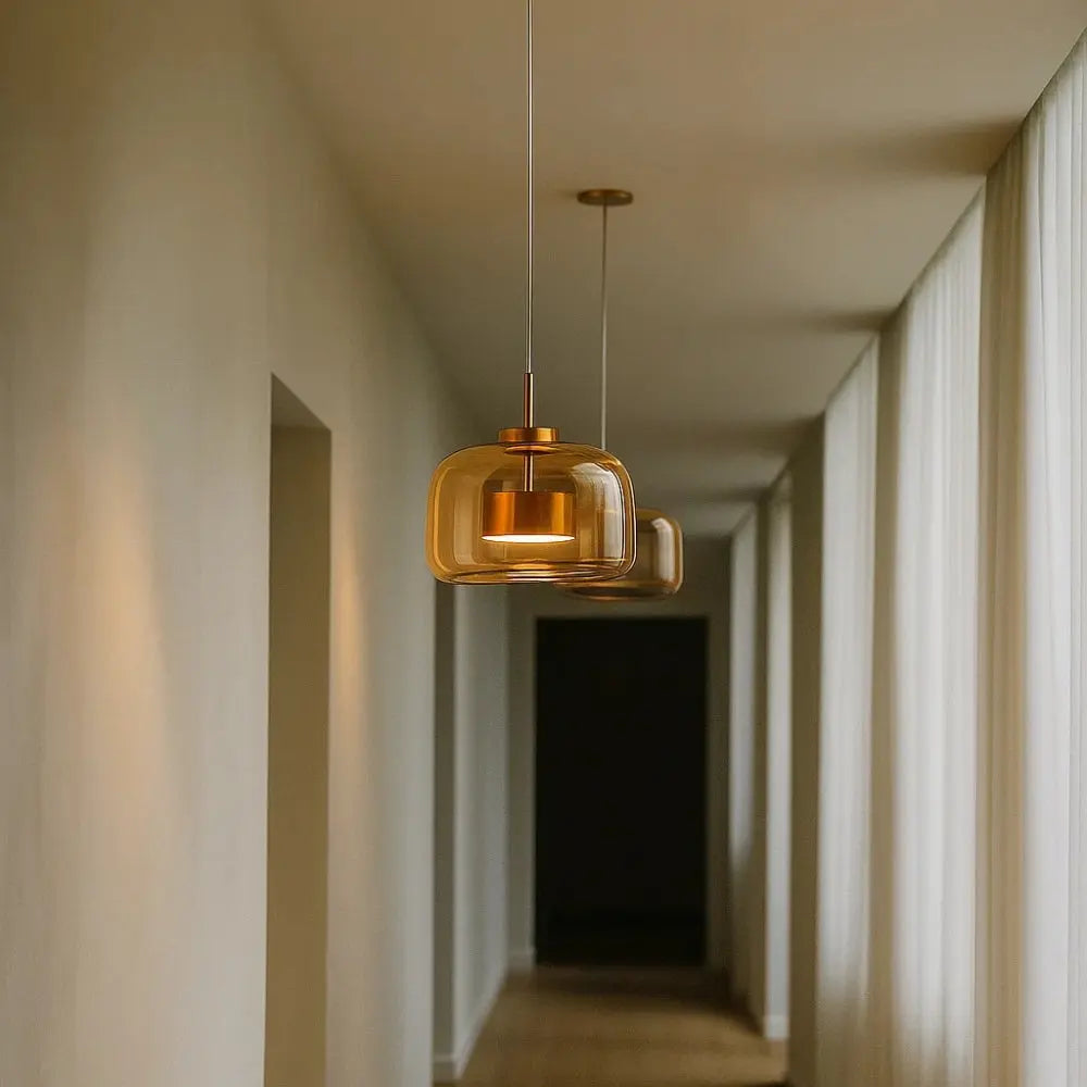 Suspension Luminaire Verre <br> Éclat Raffiné | Ombrelle | Delvanie