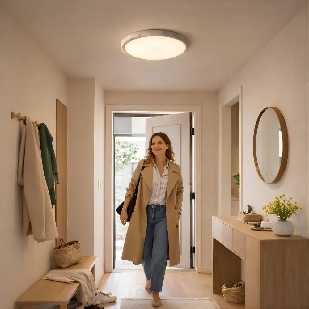 Plafonniers Led - Cercle Crème | Karilyn -  |   Delvanie