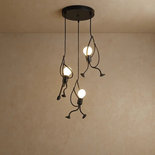 Luminaire Suspension Design <br> Bonhomme Suspendu | Ironman | Delvanie