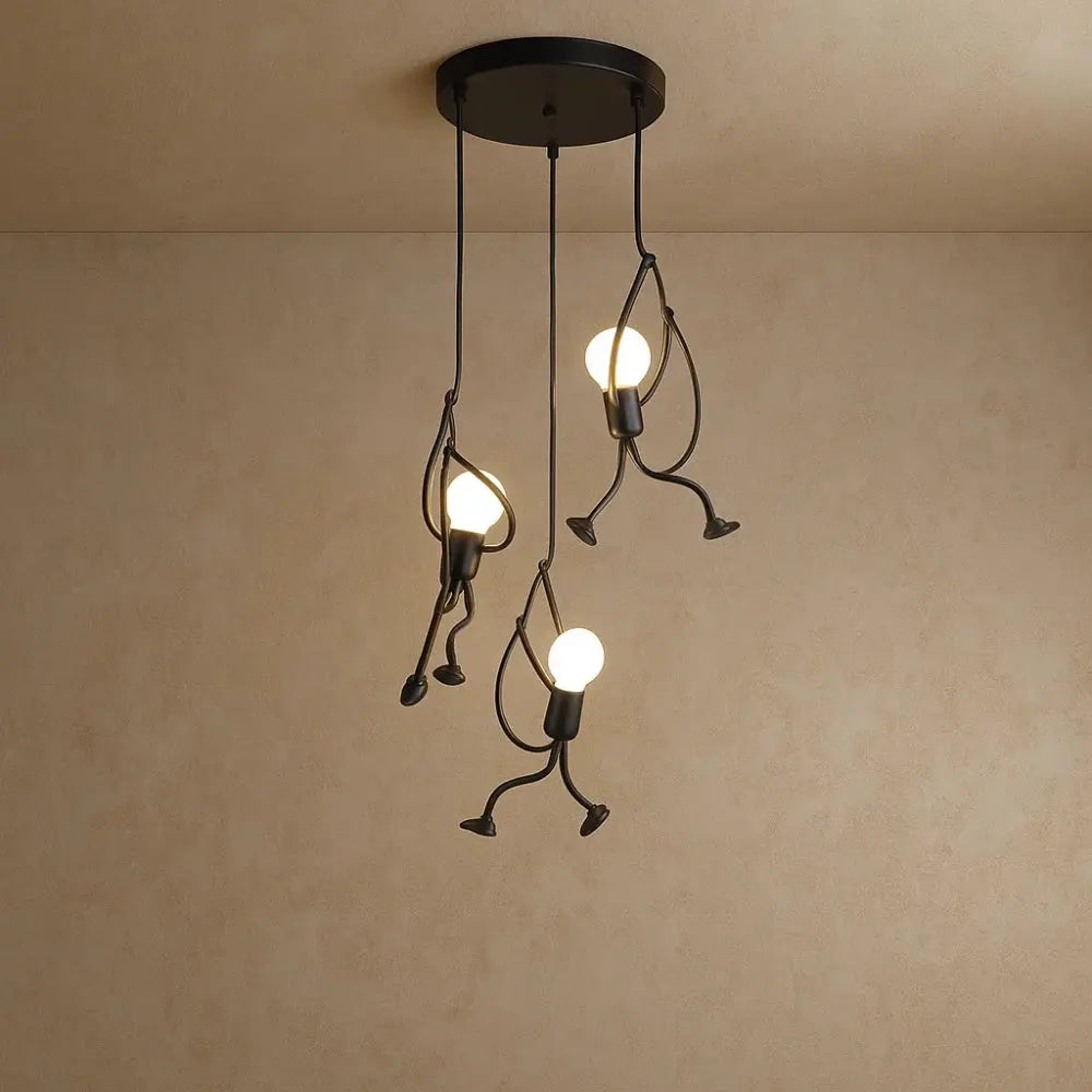 Luminaire Suspension Design <br> Bonhomme Suspendu | Ironman | Delvanie
