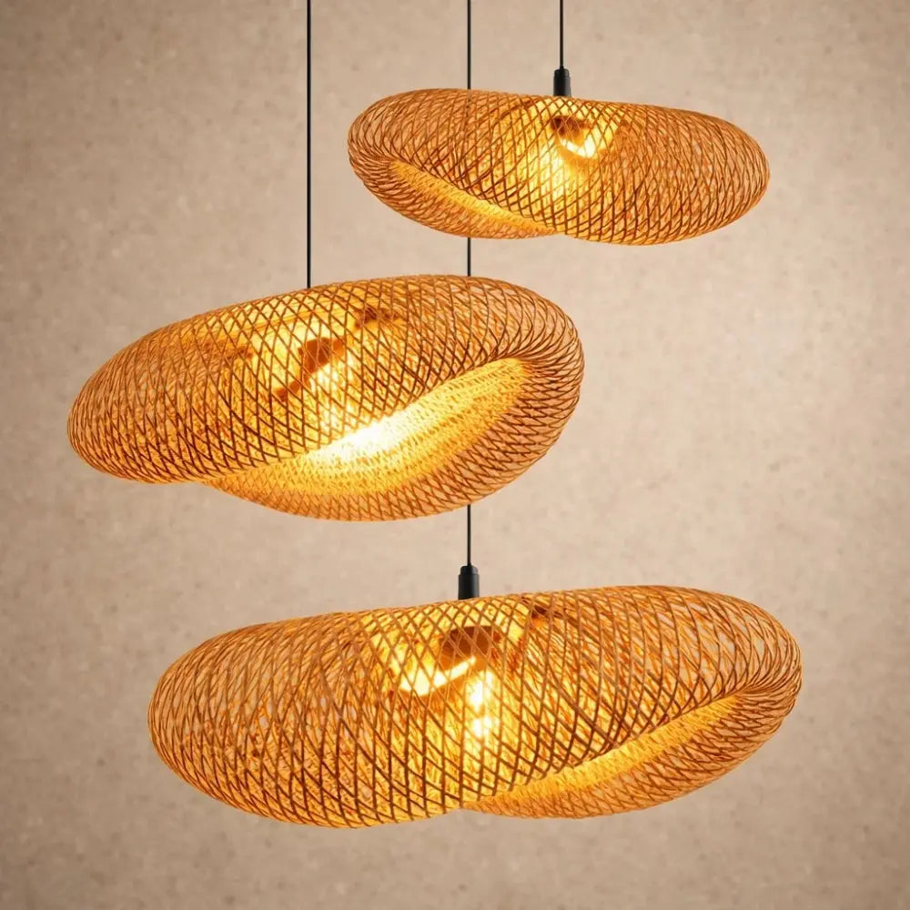 Suspension Luminaire Bambou - Halo Bambou Tressé | Nayori -  |   Delvanie
