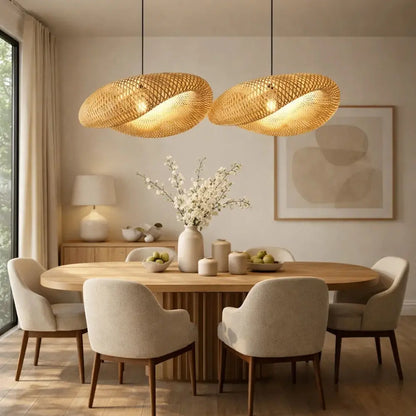 Suspension Luminaire Bambou - Halo Bambou Tressé | Nayori -  |   Delvanie