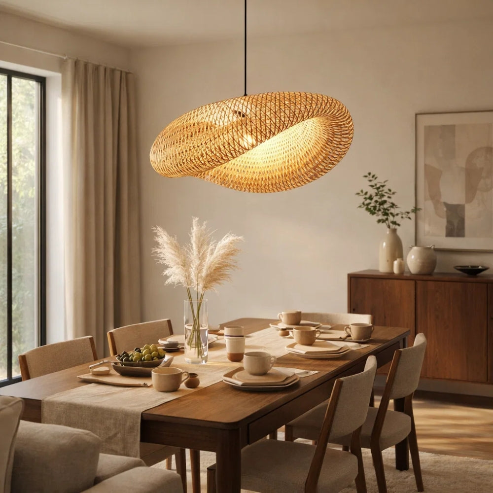 Suspension Luminaire Bambou - Halo Bambou Tressé | Nayori -  |   Delvanie