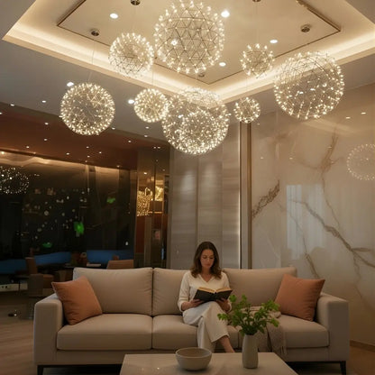 Suspension Luminaire Design - Boule Feu d’Artifice | Stellora -  |   Delvanie