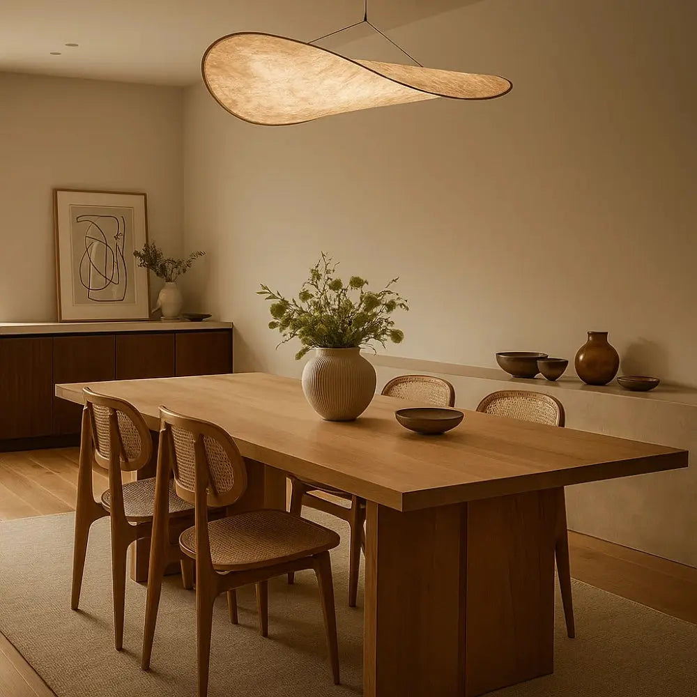 Suspension Luminaire Japandi <br> Sérénité Éclipsée | Luminis | Delvanie