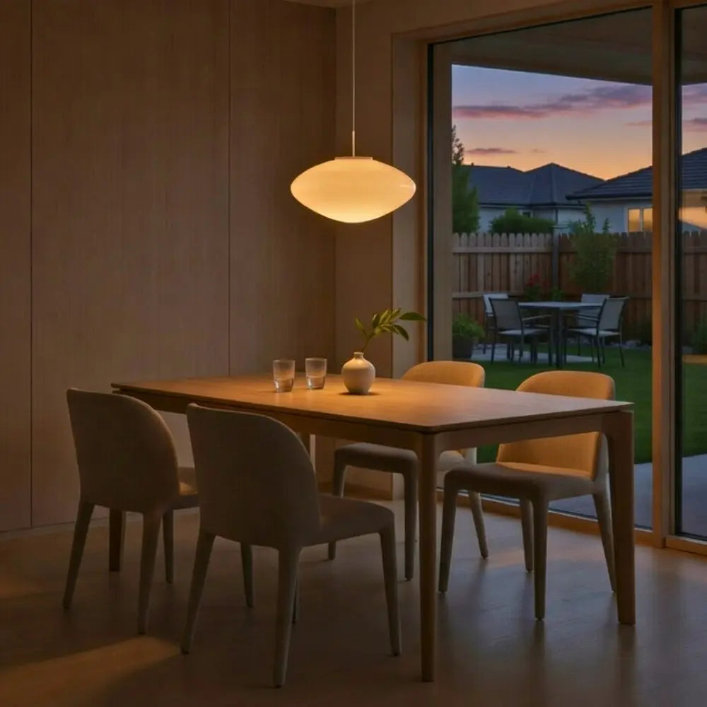 Suspension Luminaire Led - Galet Opalin Flottant | Opalyn -  |   Delvanie