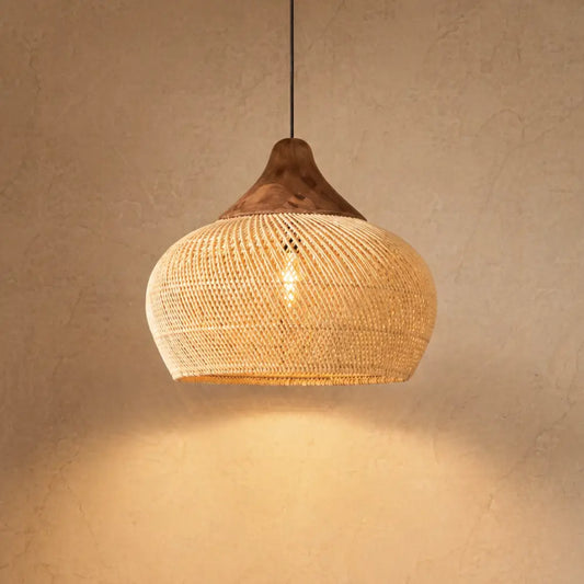 Rotan Hanglamp - Gevlochten Boheemse Halo | Orivane