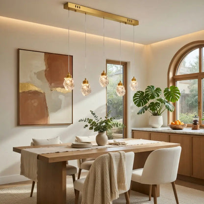 Suspension Luminaire Verre - Cristal Suspendu Précieux | Kaelune -  Suspension luminaire Delvanie