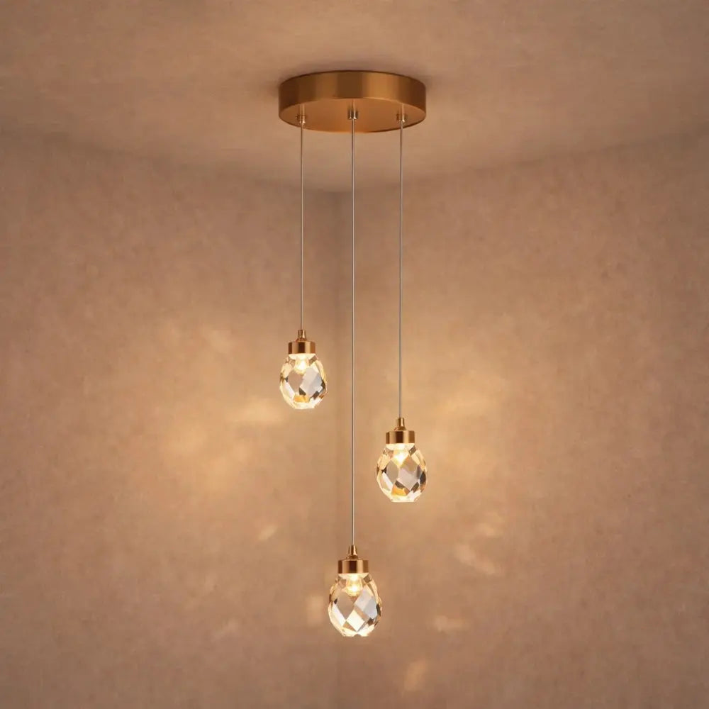 Suspension Luminaire Verre - Cristal Suspendu Précieux | Kaelune -  Suspension luminaire Delvanie