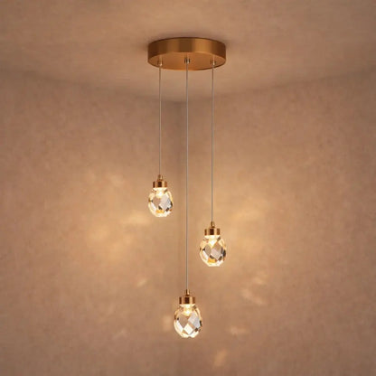 Suspension Luminaire Verre - Cristal Suspendu Précieux | Kaelune -  Suspension luminaire Delvanie