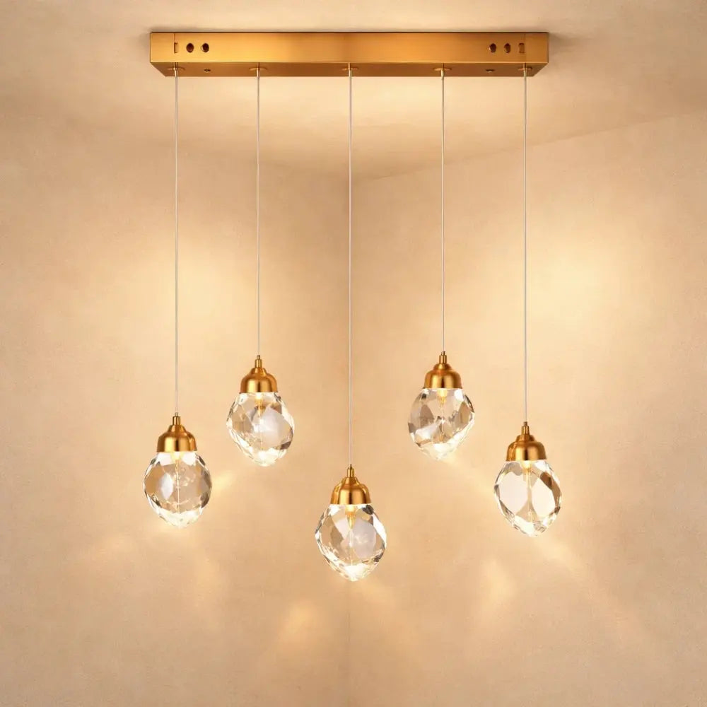 Suspension Luminaire Verre - Cristal Suspendu Précieux | Kaelune -  Suspension luminaire Delvanie