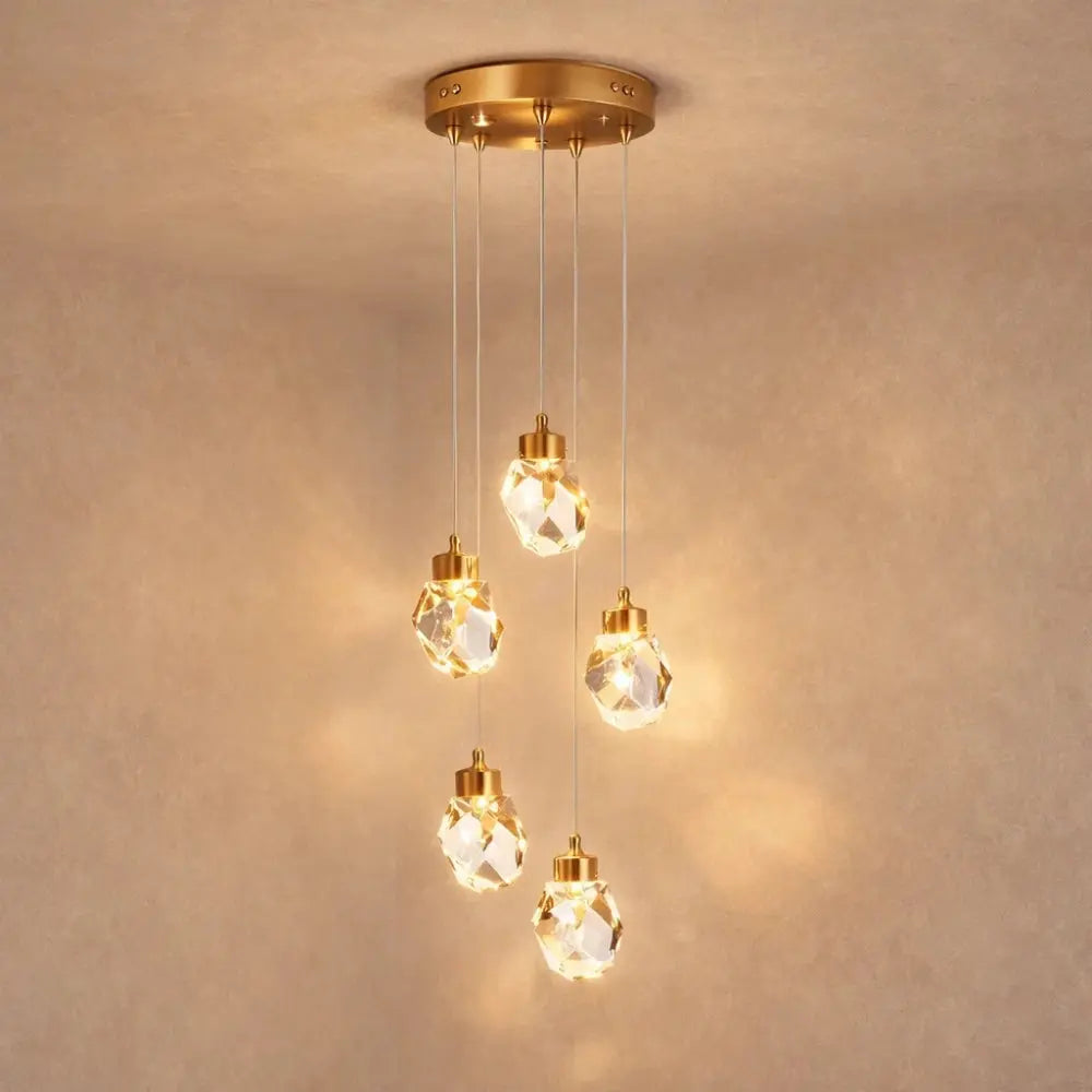 Suspension Luminaire Verre - Cristal Suspendu Précieux | Kaelune -  Suspension luminaire Delvanie