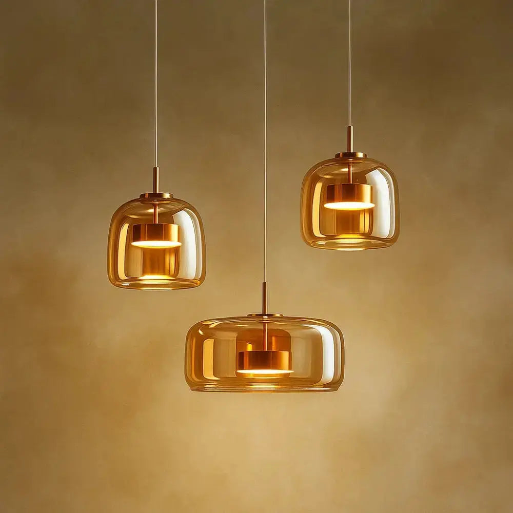 Suspension Luminaire Verre - Éclat Raffiné | Ombrelle -  |   Delvanie