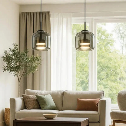 Suspension Luminaire Verre - Éclat Raffiné | Ombrelle -  |   Delvanie
