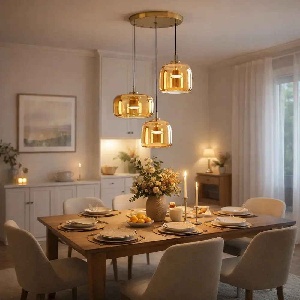 Suspension Luminaire Verre - Éclat Raffiné | Ombrelle -  |   Delvanie