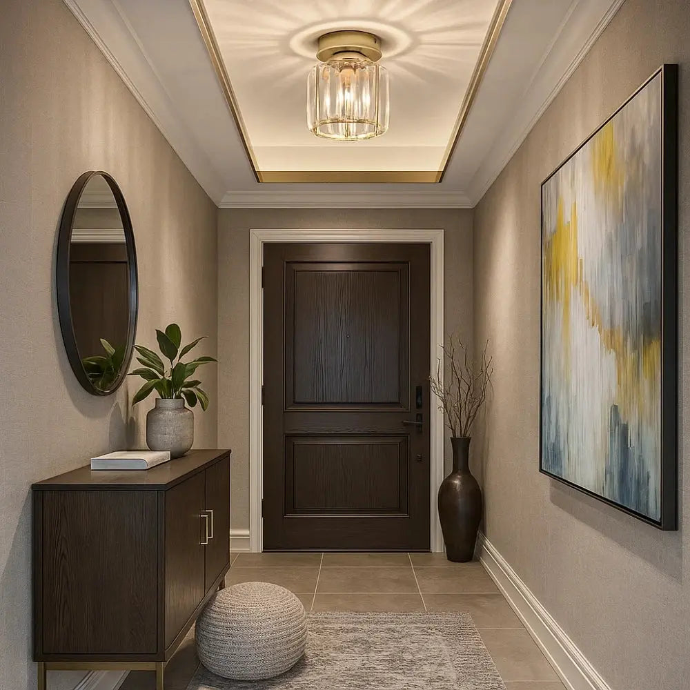 Suspension Luminaire Verre <br> Lueur Cristalline | Lumis | Delvanie