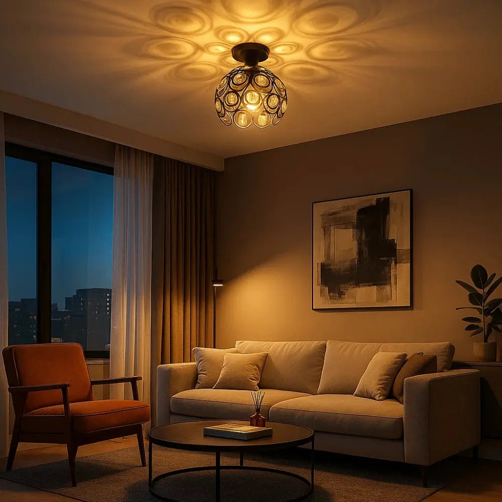 Suspension Luminaire en Verre <br> Design Raffiné | CrystalGlow | Delvanie