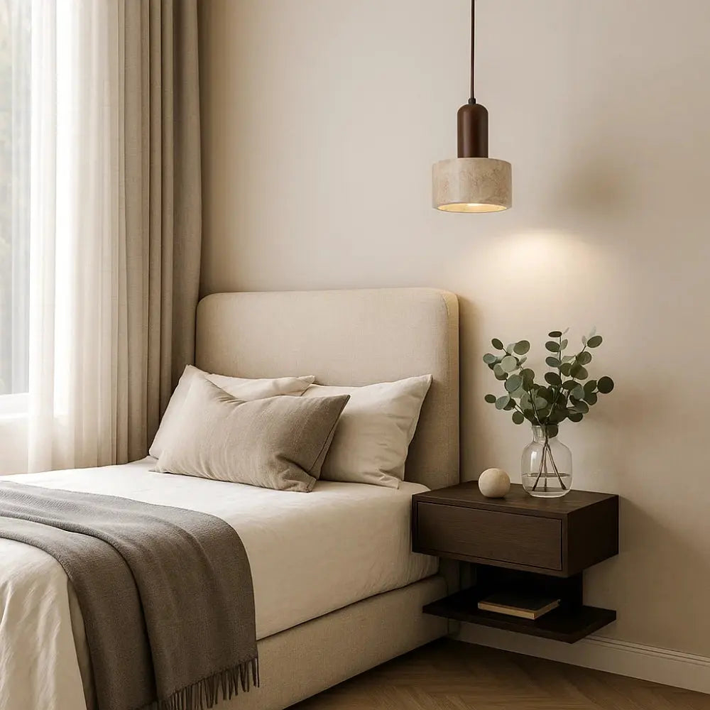 Suspension travertin - Élégance Minérale | Taverneïa -  |   Delvanie