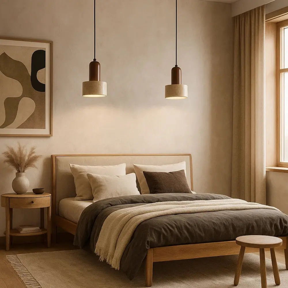 Suspension travertin - Élégance Minérale | Taverneïa -  |   Delvanie