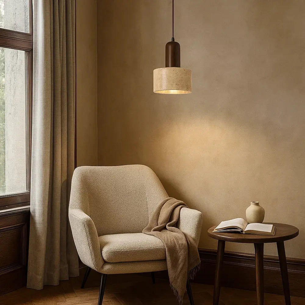 Suspension travertin - Élégance Minérale | Taverneïa -  |   Delvanie