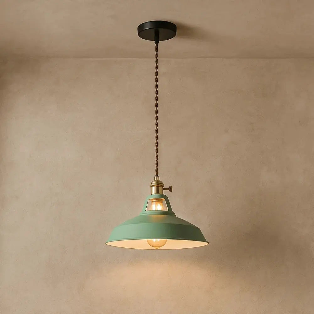 Suspension Luminaire Industriel <br> Éclat Rétro Pastel | Luminor | Delvanie