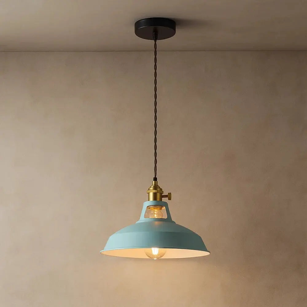 Suspension Luminaire Industriel <br> Éclat Rétro Pastel | Luminor | Delvanie