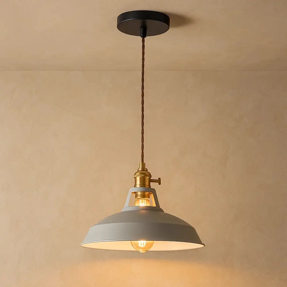 Suspension Luminaire Industriel <br> Éclat Rétro Pastel | Luminor | Delvanie